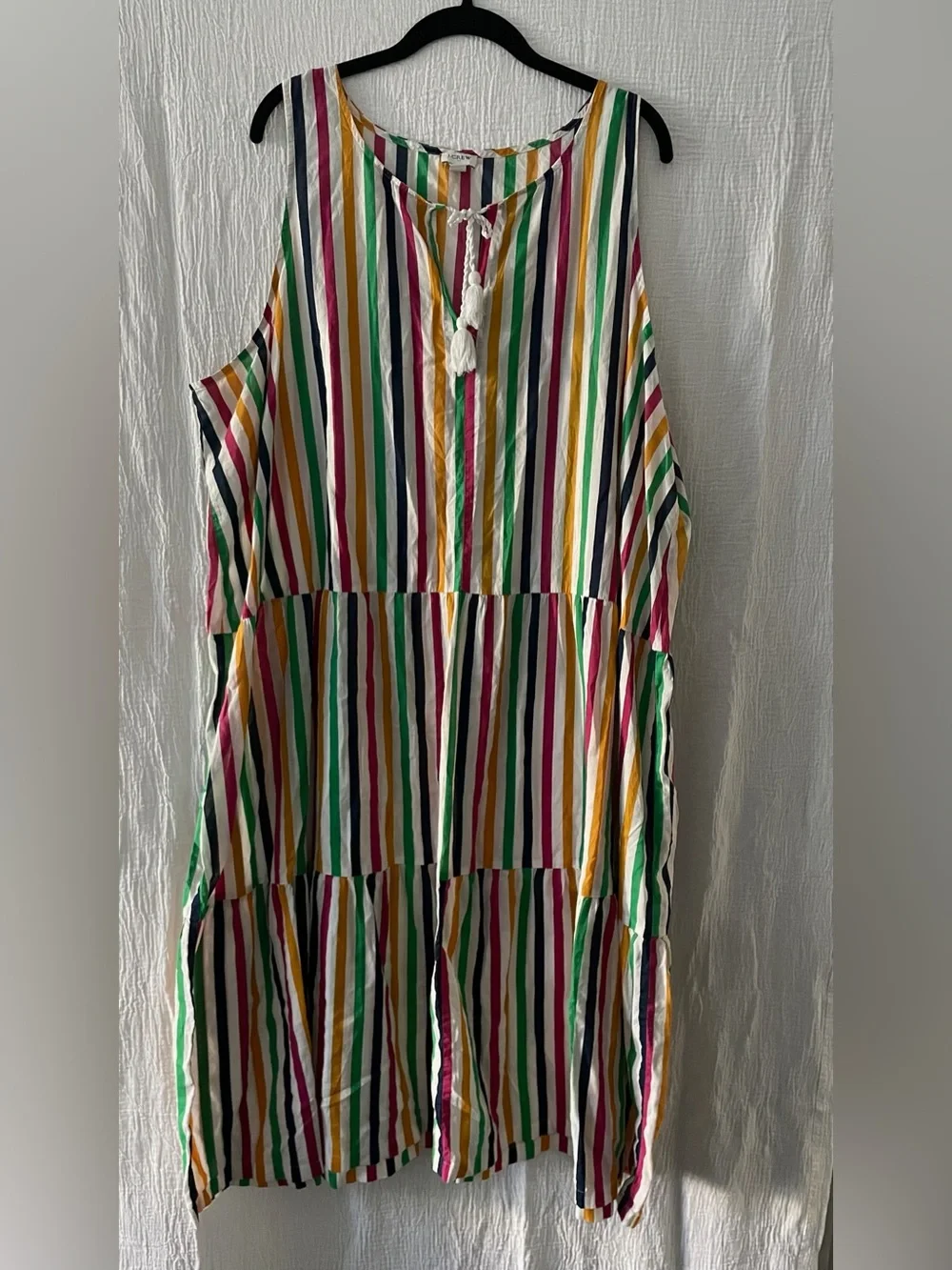 J. Crew Multicolor Vertical Stripe Sleeveless Dress